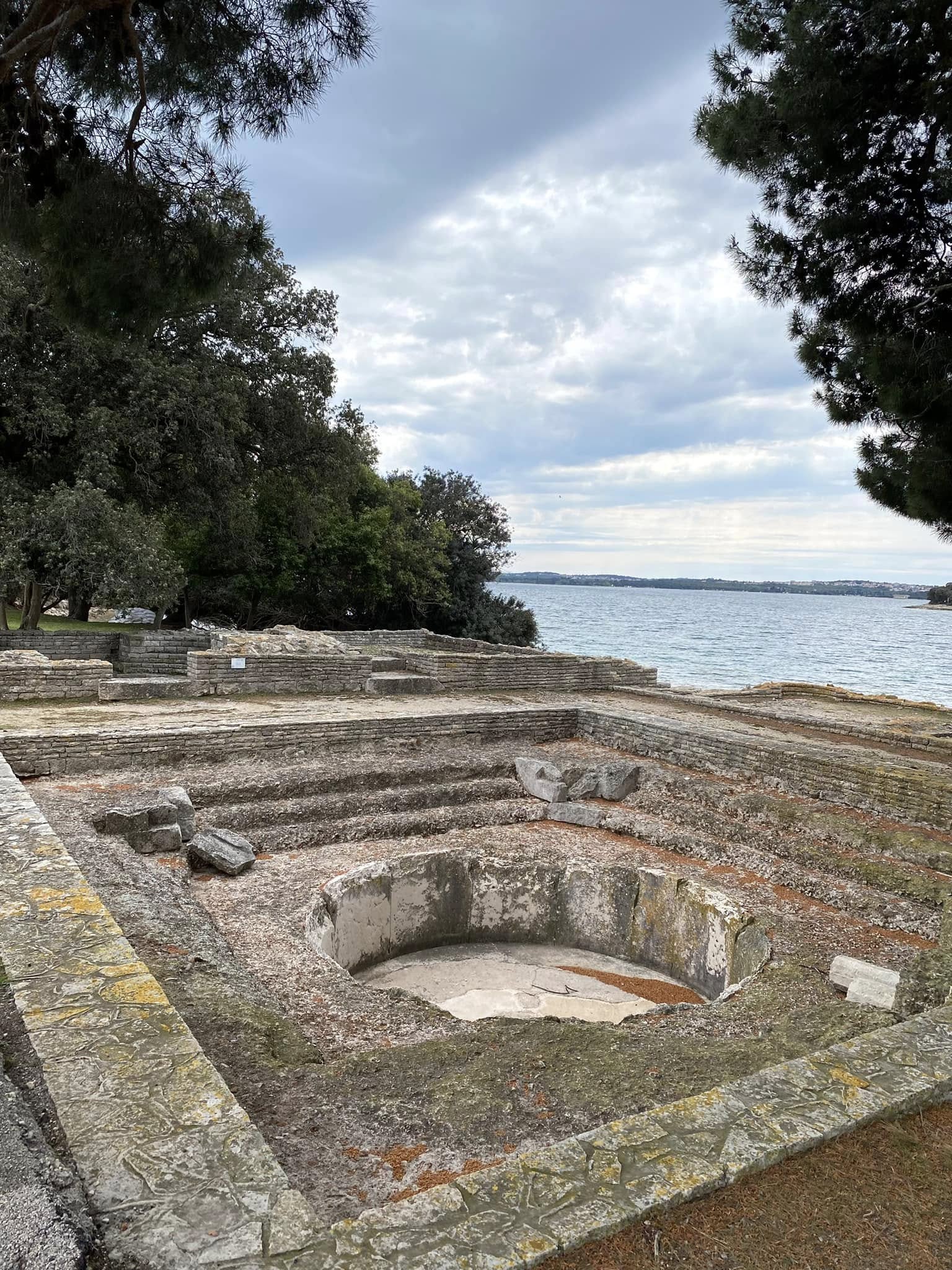 Coastal Roman remains overlooking the Adriatic on Brijuni