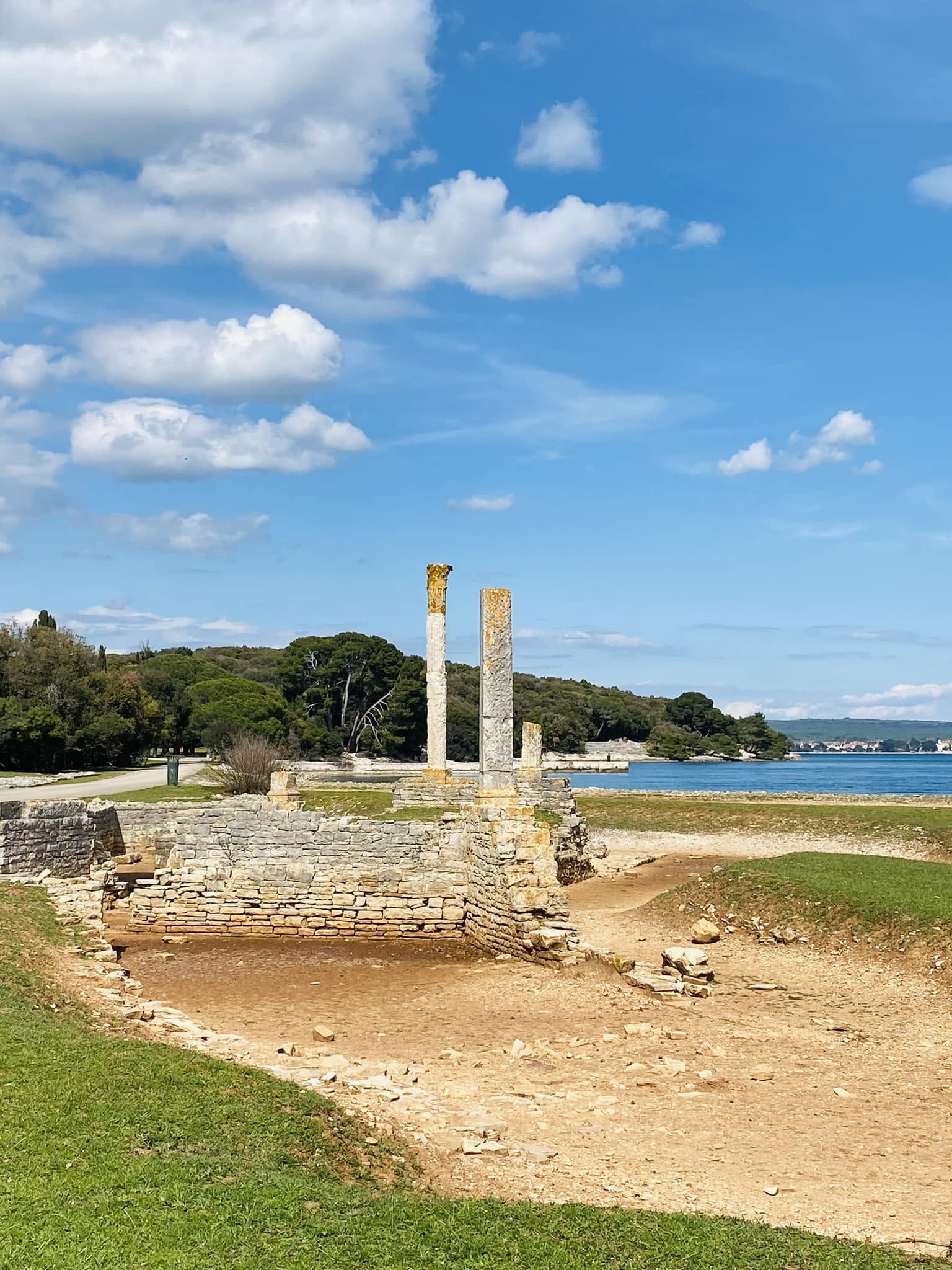 Ancient ruins beside the sea on Veliki Brijun