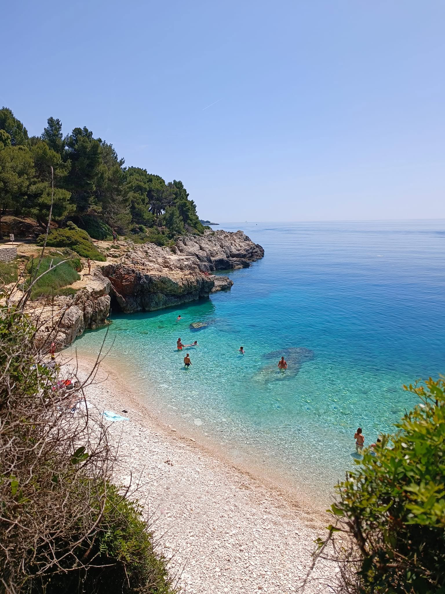 Beautiful rocky cove near Brioni Beach