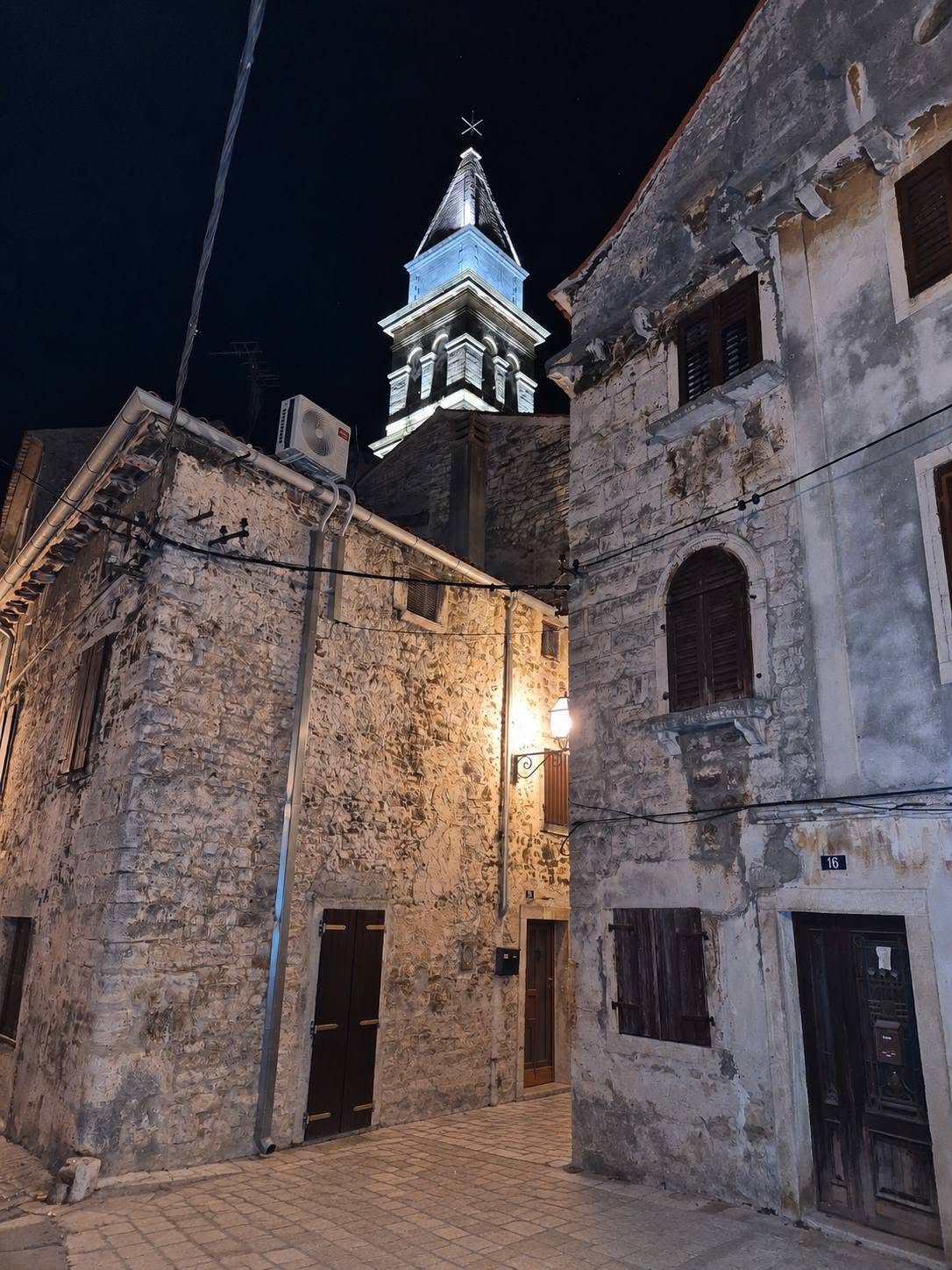 Atmospheric stone street in Pula old town