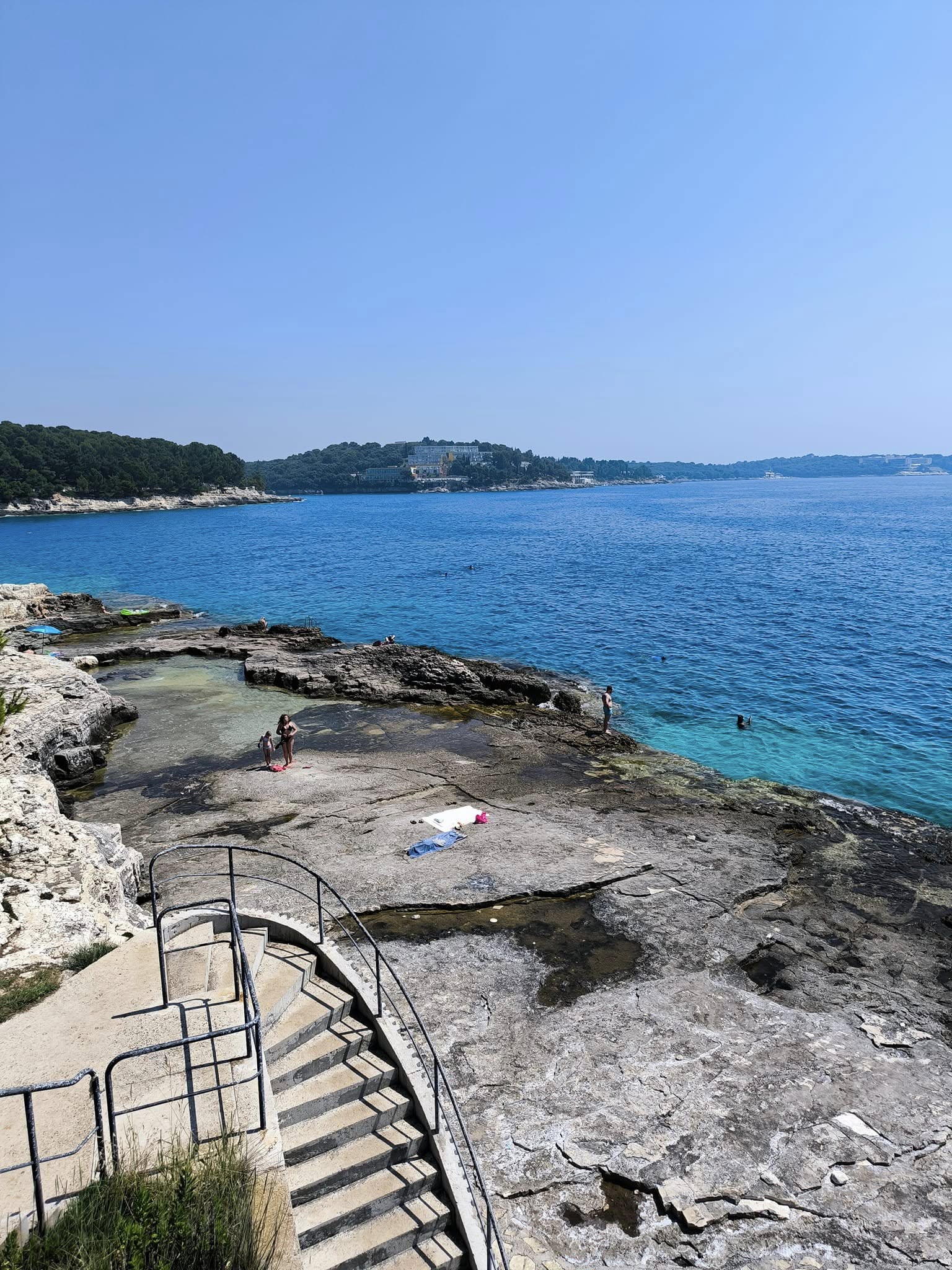 Rocky swimming spot on the Pula coast